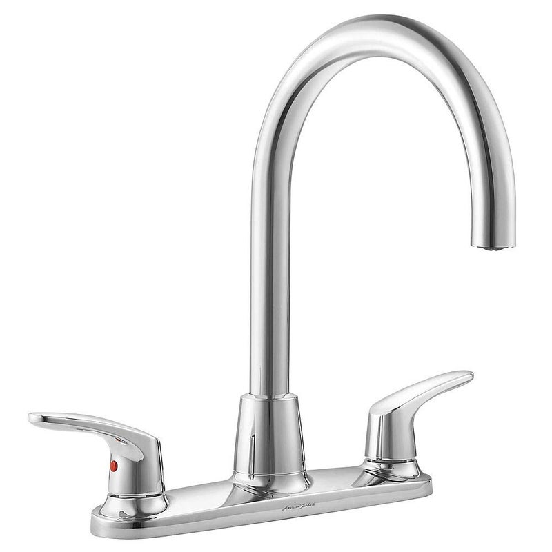 American Standard 7074551.002 Colony Pro Two-Handle High-Arc Kitchen Faucet with Spray In, Polished Chrome - Image 2